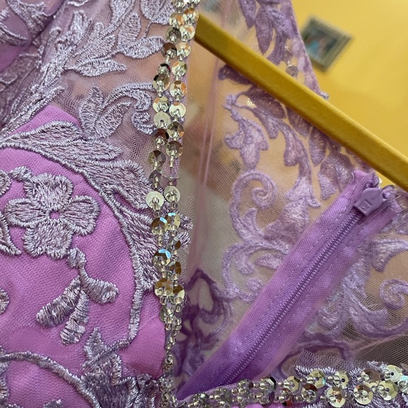 LanTing A-Line NEW Fits sz. 10-12 Elegant Lilac purple long dress Wedding MOB 💕 - Picture 12 of 16